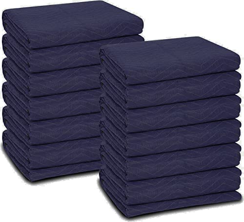Moving Storage -Packing Blanket/Tarps, 80" x 72" Durable Polyester Material, Multi-Packs
