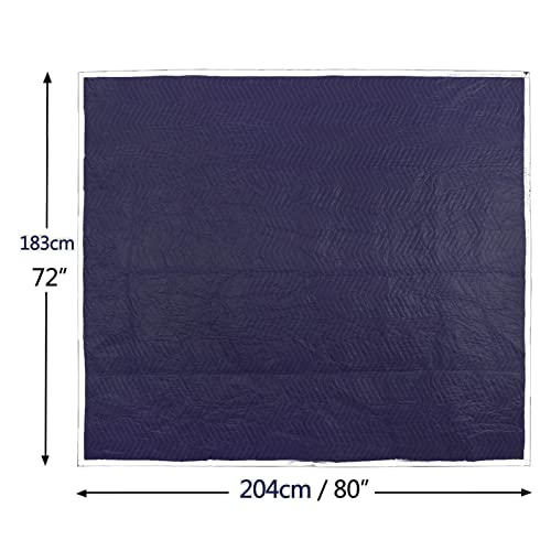 Moving Storage -Packing Blanket/Tarps, 80" x 72" Durable Polyester Material, Multi-Packs