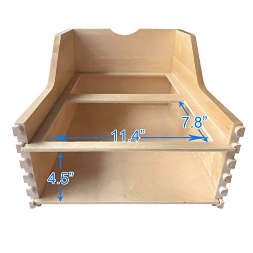 Bottom Mount Pull-Out Trash Can Wood Drawer for Kitchen Cabinet w/ Dual 45 Quart Waste Trash Garbage Bins