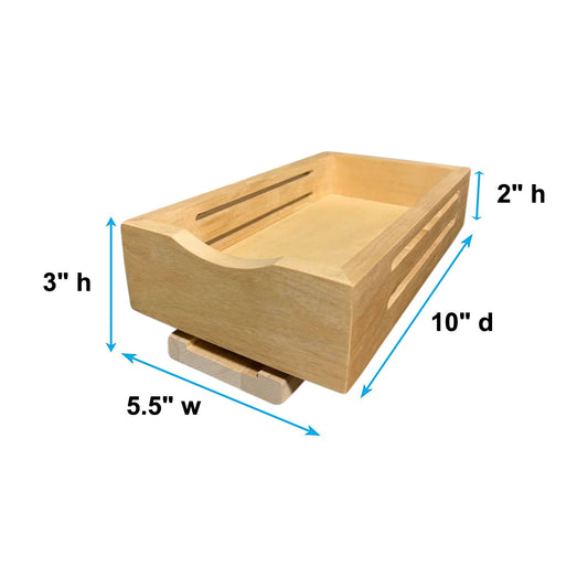 B5 Bottom-mount Wood Pull Out Spice Rack Drawer Shelf for Upper Kitchen Cabinets and Pantry Closet, for Spices, Sauces, Canned Food etc…