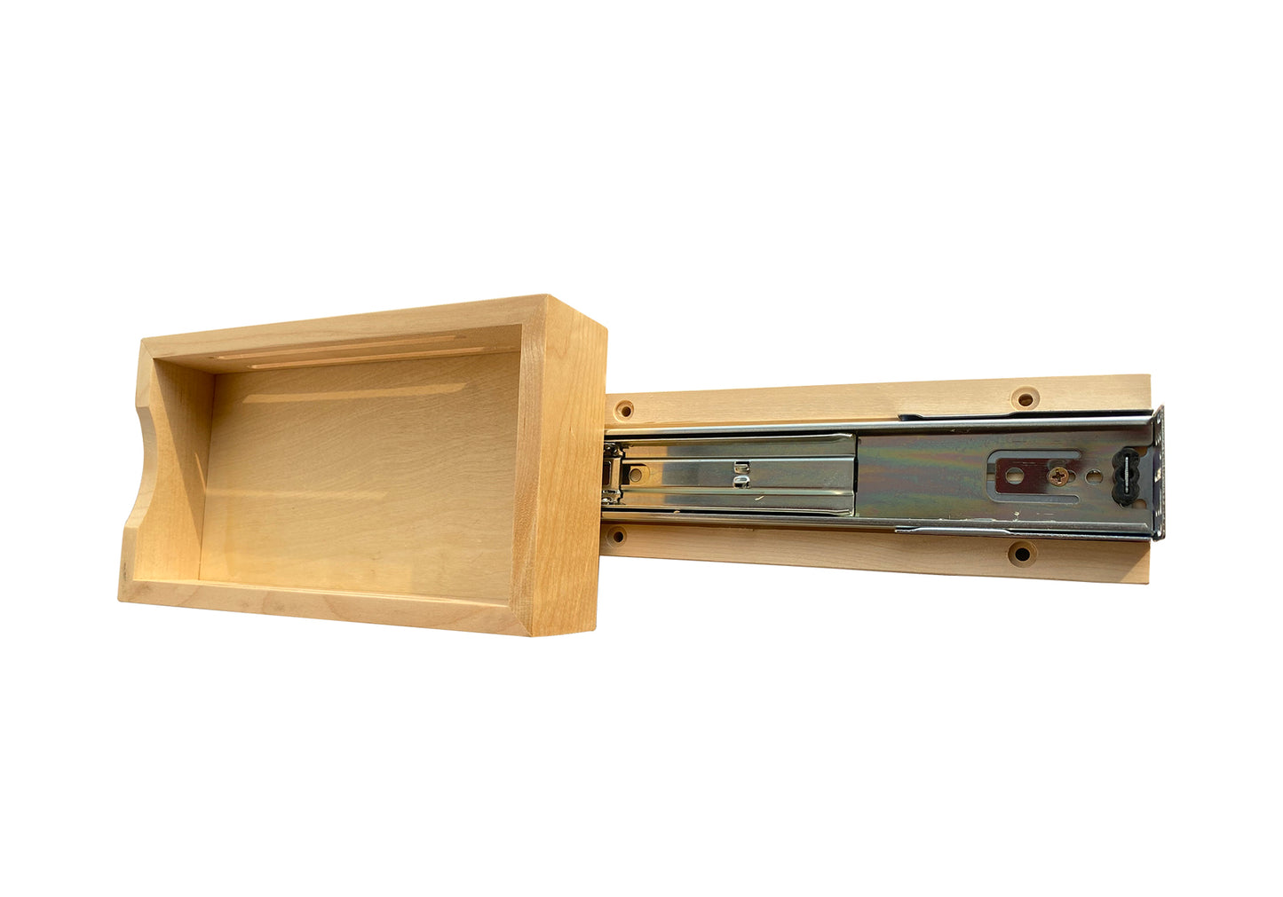 B5 Bottom-mount Wood Pull Out Spice Rack Drawer Shelf for Upper Kitchen Cabinets and Pantry Closet, for Spices, Sauces, Canned Food etc…