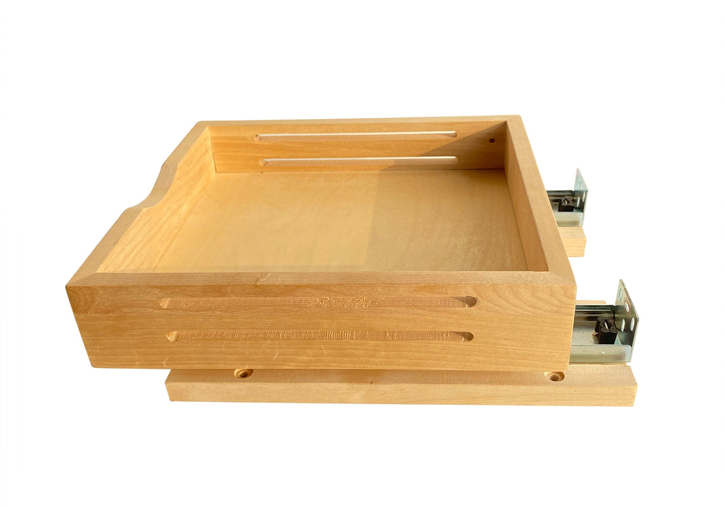 B9 Bottom-Mount Wood Pull Out Spice Rack Drawer Shelf for Upper Kitchen Cabinets and Pantry Closet, for Spices, Sauces, Canned Food etc…