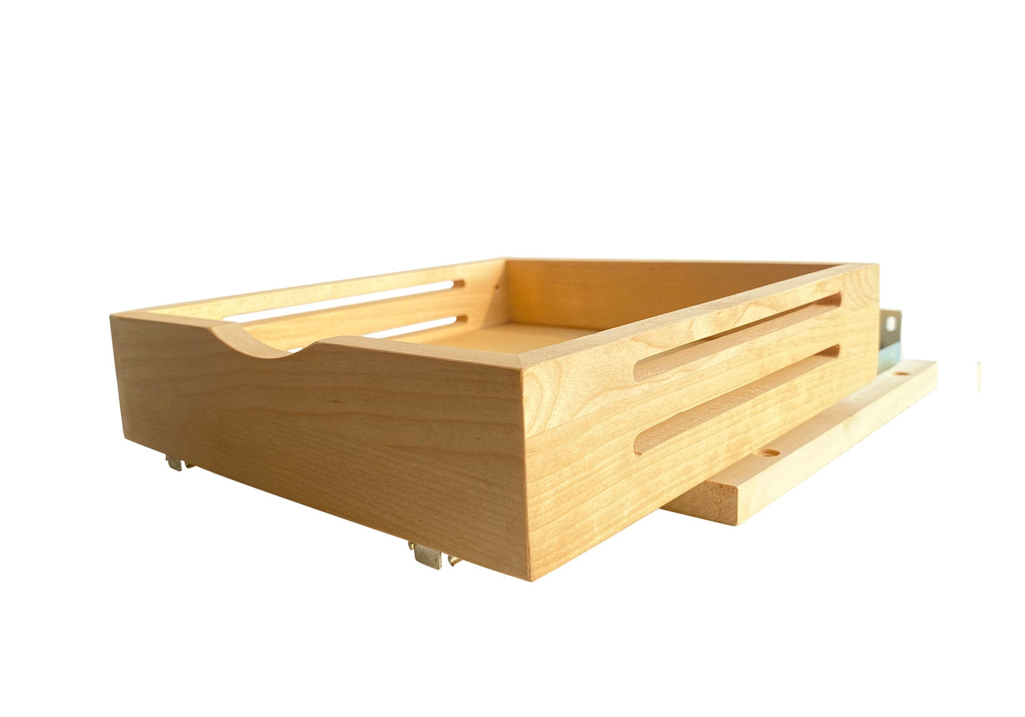 B9 Bottom-Mount Wood Pull Out Spice Rack Drawer Shelf for Upper Kitchen Cabinets and Pantry Closet, for Spices, Sauces, Canned Food etc…