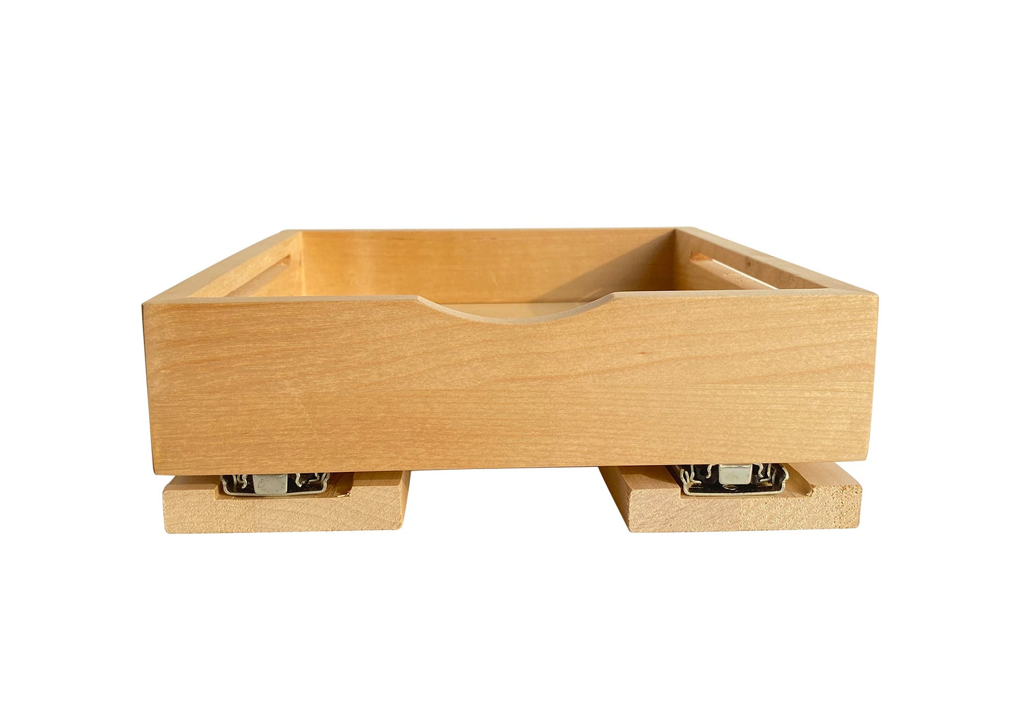 B9 Bottom-Mount Wood Pull Out Spice Rack Drawer Shelf for Upper Kitchen Cabinets and Pantry Closet, for Spices, Sauces, Canned Food etc…