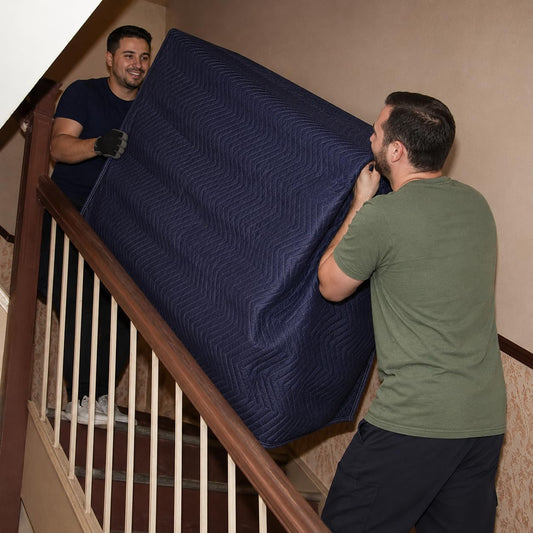 Moving Storage -Packing Blanket/Tarps, 80" x 72" Durable Polyester Material, Multi-Packs