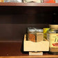 B5 Bottom-mount Wood Pull Out Spice Rack Drawer Shelf for Upper Kitchen Cabinets and Pantry Closet, for Spices, Sauces, Canned Food etc…
