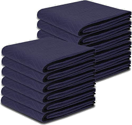 Moving Storage -Packing Blanket/Tarps, 80" x 72" Durable Polyester Material, Multi-Packs