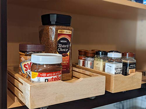 Spice Storage, Spice Rack, Wooden Crate, Under Cabinet Spice Cabinet,  Shelving for Spices 