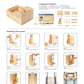 Bottom Mount Pull-Out Trash Can Wood Drawer for Kitchen Cabinet w/ Dual 45 Quart Waste Trash Garbage Bins