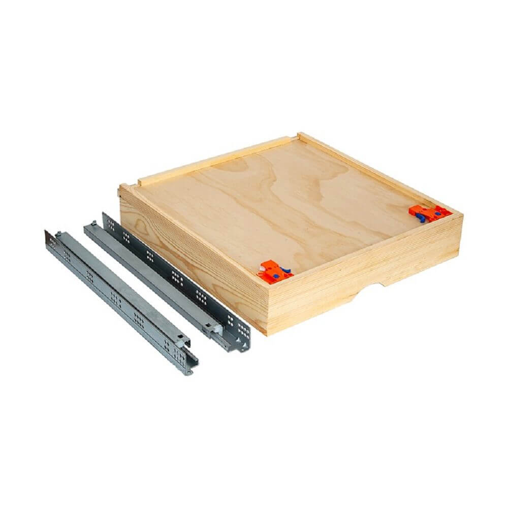 Assemble-Ready Cabinet Shelf Pull-Out Wood Drawer Organizer Storage, Soft Close Rails